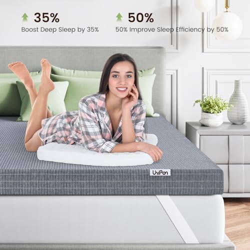 UniPon 4 Inch Firm Memory Foam Mattress Topper Twin Size