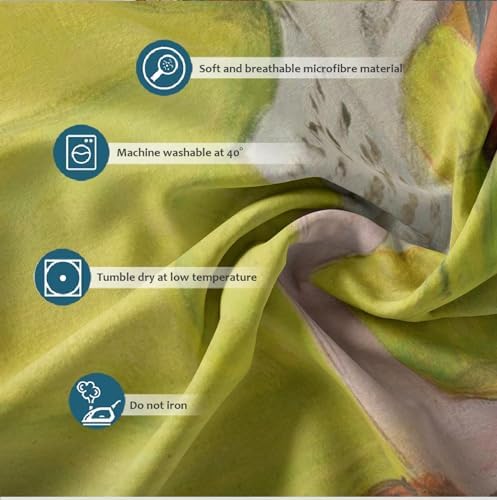 HOBBOY Yellow Dress Girl Duvet Cover Set 3 Pieces