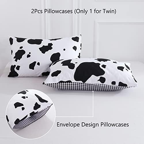 PERFEMET Cow Print Comforter Set Full Size 3-Piece