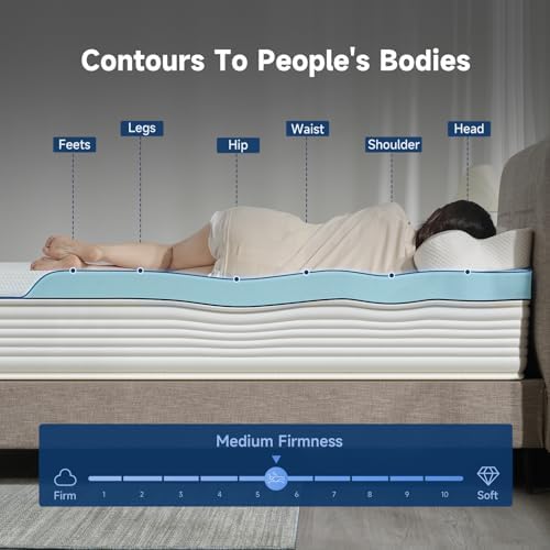 Z-Hom 3 Inch Cooling Gel Mattress Topper White