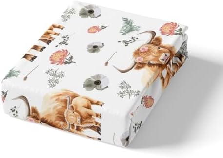 Feelyou 3D Print Duvet Cover Set with Cows and Flowers