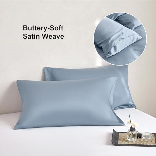 DCSKY Twin Size Tencel Duvet Cover Set 3-Piece