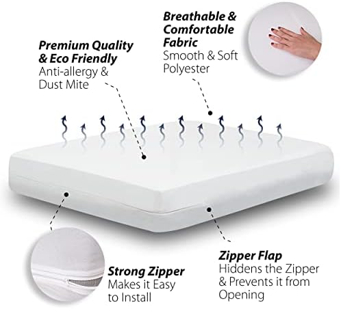 CrystalTowels Ultimate Zippered Waterproof Mattress Protector Full Size