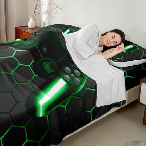 Erosebridal Game Bed Sheets Twin Size Set Neon Lights