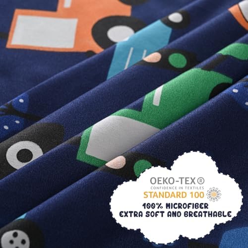 Yibeizi Car Full Size Sheet Set for Boys