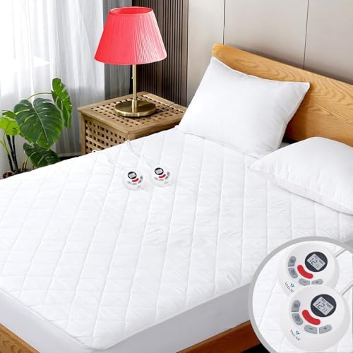 VALUXE Heated Mattress Pad Queen Size Dual Zone Heating
