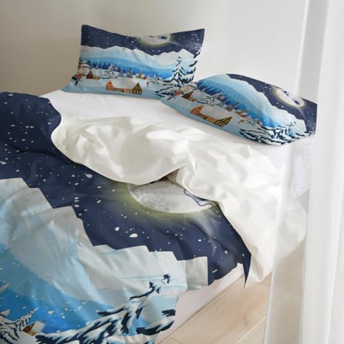 LooPoP Christmas Duvet Cover Set California King 3pcs