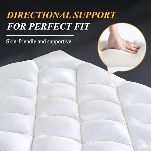 DOWNCOOL 3 Inch King Mattress Topper for Deep Sleep