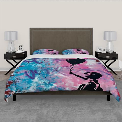 Graffitic Kids Bedding Set with Zipper 3 Pieces