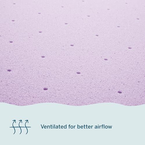 Lucid 3 Inch Lavender Memory Foam Mattress Topper - Full Size