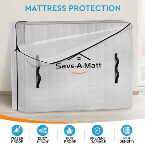 SaveAMatt Queen Mattress Encasement with 8 Handles