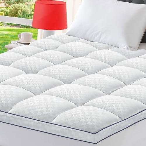 BedLuxury Twin XL Mattress Topper Cooling Plush Protector