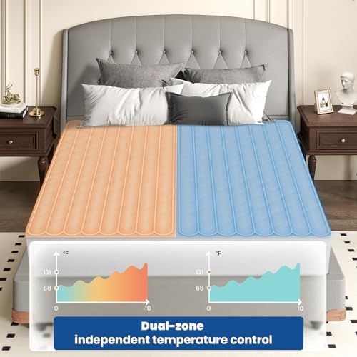 VALUXE Heated Mattress Pad Queen Size Dual Zone Heating