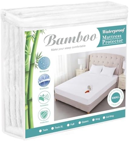 Kmall Queen Size Cooling Waterproof Mattress Protector Pad Cover