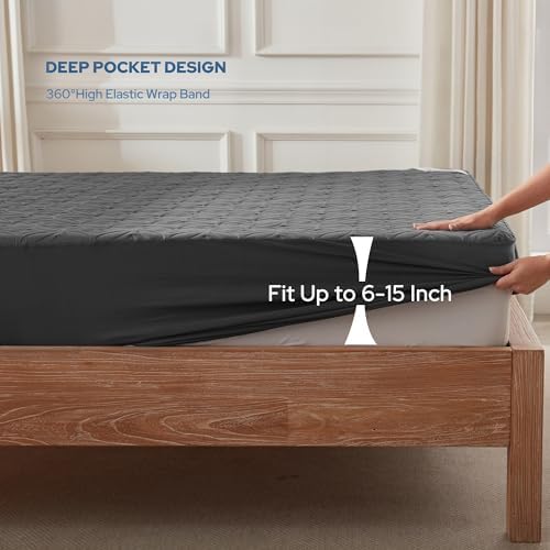 BEDLORE 2 Pack Twin Mattress Protectors with Deep Pocket and Waterproof Design