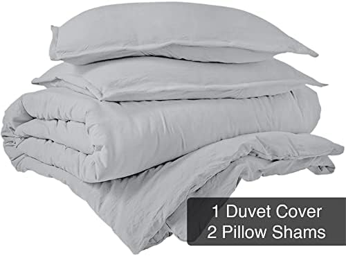 ROYALE Silver Duvet Cover Queen 3 Piece Set 1