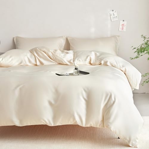 DCSKY Twin Tencel Duvet Cover Set 3-Piece - 68x90 Inches