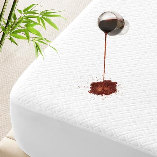 100 Waterproof Bamboo Mattress Protector with Deep Pocket
