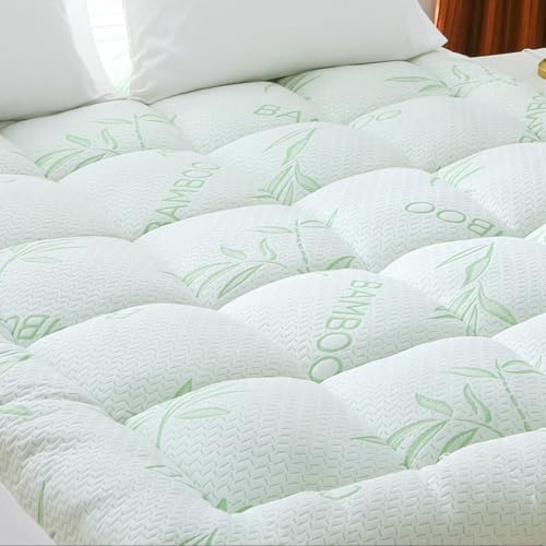 Extra Thick Queen Mattress Topper with Bamboo Viscose