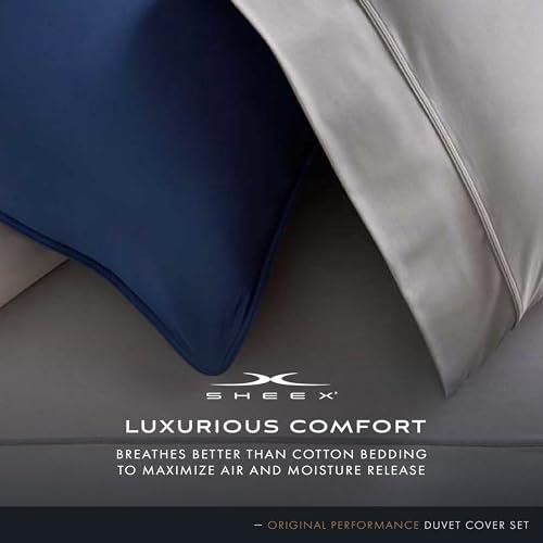 SHEEX Original Performance Cooling Duvet Cover Set Navy