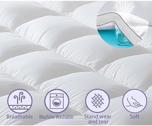 SHOUREN Memory Foam Mattress Topper Full Cool Supportive Pressure-Relieving