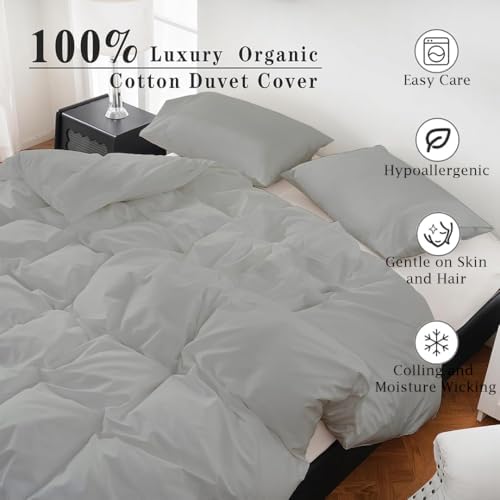 ARlinen Queen Duvet Cover Set 3 Piece with Zipper Closure