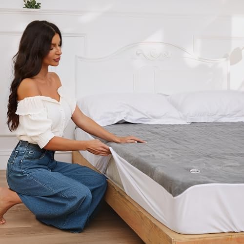 SUNNY HEAT Electric Mattress Pad Full Size 54x75 5 Heating Levels