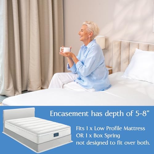 Four Seasons Essentials Queen Size Mattress Encasement - Waterproof Zippered Protector