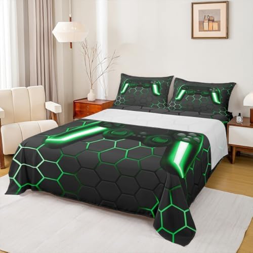 Erosebridal Game Bed Sheets Twin Size Set Neon Lights