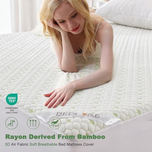 BEDLORE Twin Waterproof Mattress Protector 3D Air Fabric