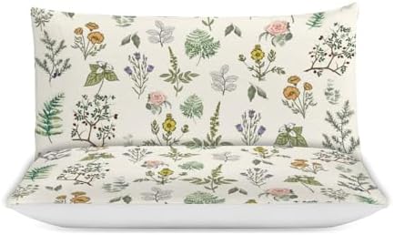Fuzawet Floral Wildflower Comforter Set Sage Green Duvet Cover 3Pcs