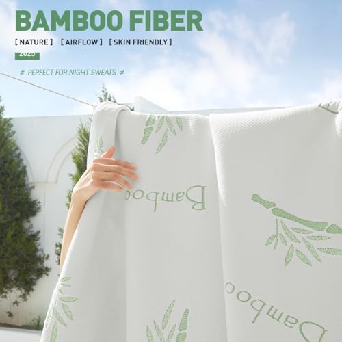 Cooling Queen Mattress Protector with Waterproof Breathable Rayon Cover