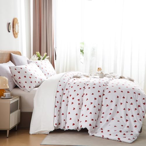 Nayoroom Kawaii Heart Comforter Set Queen Size
