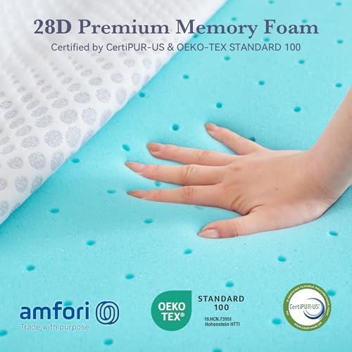 SINWEEK 3 Inch Gel Memory Foam Mattress Topper King Size