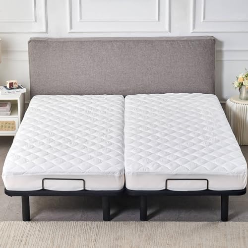 Kingnex Waterproof Quilted Split King Mattress Protector Pad
