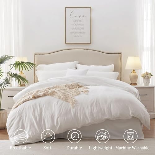 3 Side Zipper Duvet Cover Set Queen Size - Silver Grey