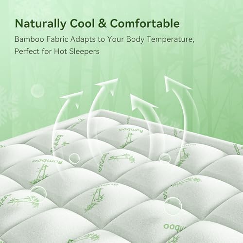 Anluoer Queen Mattress Topper for Back Pain and Hot Sleepers