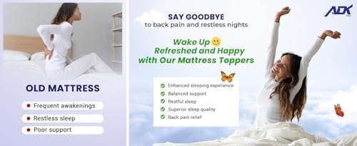 AdkTex Queen Mattress Topper Bamboo Viscose Cooling Comfort