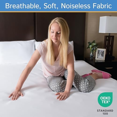 Four Seasons Essentials Queen Size Mattress Encasement - Waterproof Zippered Protector