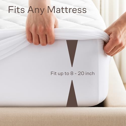 Niagara Cotton Mattress Pad King 78x80 - Cooling Breathable Ultra Plush Protector