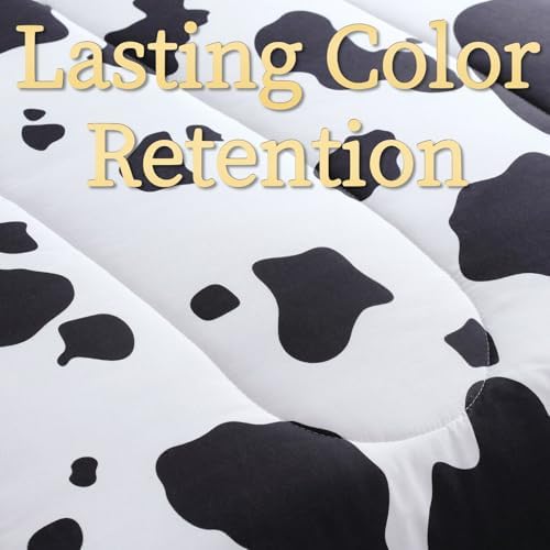 PERFEMET Cow Print Comforter Set Full Size 3-Piece