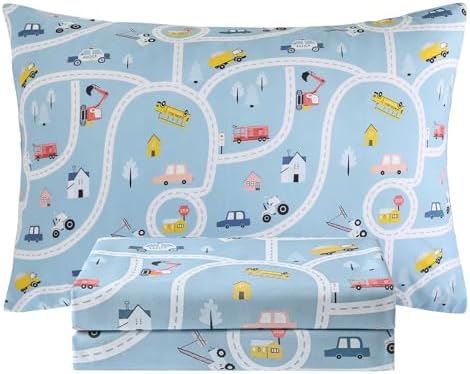 Vinogusto Twin Car Town 3-Piece Bedding Set