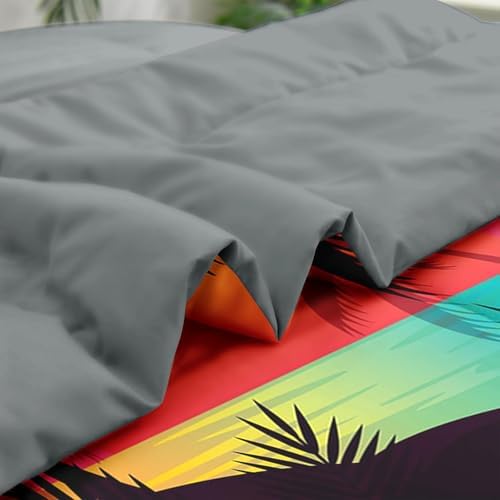 Pamnest Comforter Set Twin Size Beach Sunset Pattern