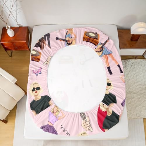 Jejeloiu Music Lover Fitted Sheet Set