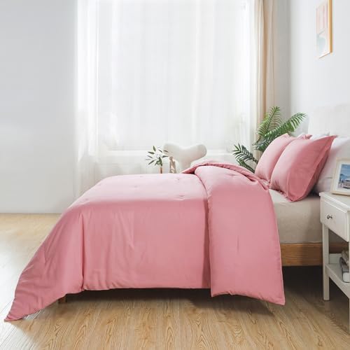 Caressma Queen Pink Comforter Set 3 PCS 1
