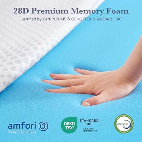 SINWEEK 3 Inch Gel Memory Foam Mattress Topper Full Size