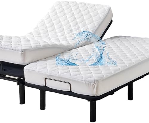 Kingnex Waterproof Quilted Split King Mattress Protector Pad