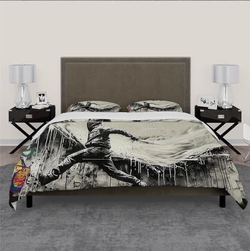 HOBBOY Hip Hop Graffiti Duvet Cover Set 3pc Twin XL