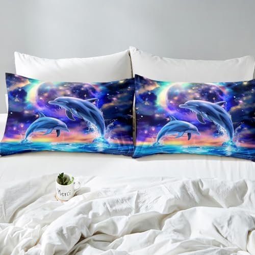 Homewish Dolphin Duvet Cover Set Queen Size