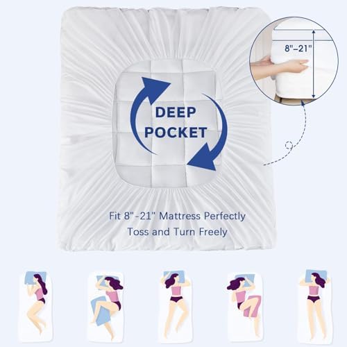 CYMULA King Mattress Topper with Cooling Fill 1